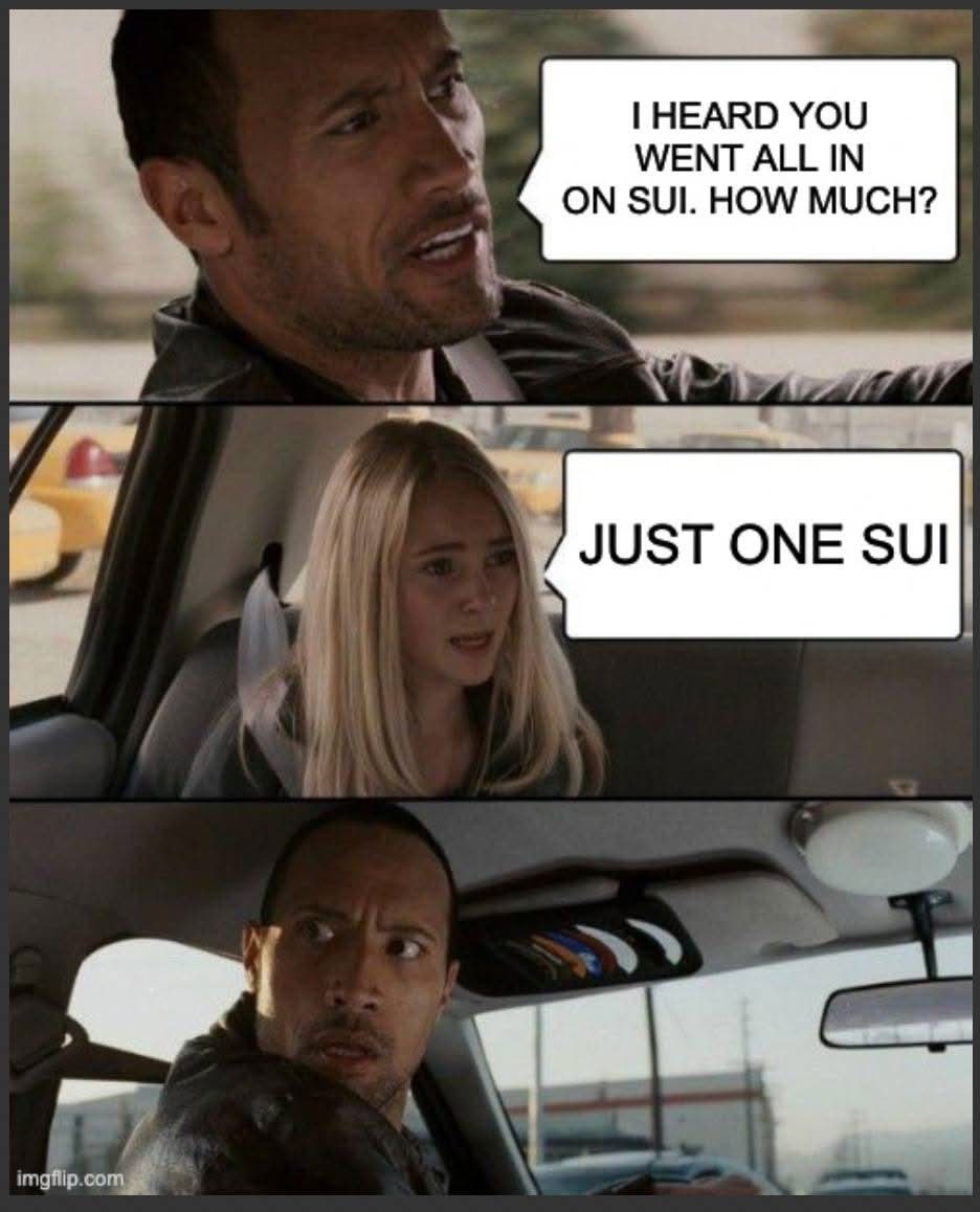 I heard you went all in on Sui, just one Sui